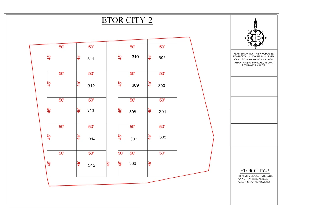 Block C · Plots 302–315 layout thumbnail